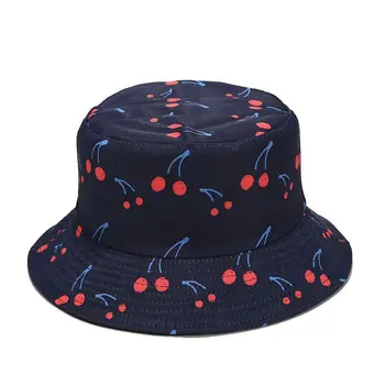 Bavlna Kreatívnu tlač Vedierko Hat Rybár Klobúk vonkajšie cestovné klobúk Slnko Spp Čiapky pre mužov a Ženy 175