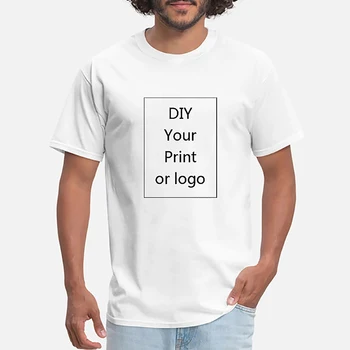 Bavlna Mužov Vlastné Tričko DIY Svoj VLASTNÝ Dizajn Obrázok Vlastné Mužov a Ženy, Mužov T-Shirt Bežné Topy Dropshipping