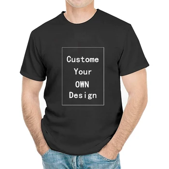 Bavlna Mužov Vlastné Tričko DIY Svoj VLASTNÝ Dizajn Obrázok Vlastné Mužov a Ženy, Mužov T-Shirt Bežné Topy Dropshipping