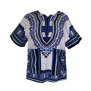 Bavlna, Tradičné Africké Tlač Krátky Rukáv Dashiki Oblečenie pre Mužov 2019 Nový Módny Dizajn