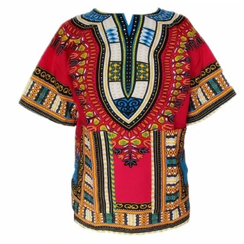 Bavlna, Tradičné Africké Tlač Krátky Rukáv Dashiki Oblečenie pre Mužov 2019 Nový Módny Dizajn