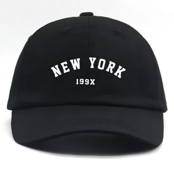 Bavlna výšivky NEW YORK baseballová čiapka unisex pure black fashion otec klobúky zakrivené slnko klobúk nové snapback čiapky vysokej kvality