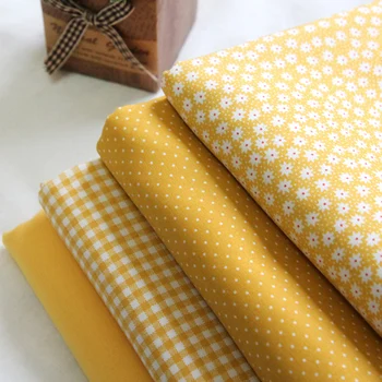 Bavlnenej tkaniny žltá tému sady 50cmx150cm jelly roll pre šitie hračiek tildas prešívanie patchwork remeslá