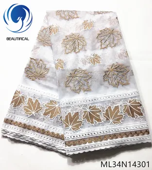 Beautifical nigérijský tkaniny 5yards tylu čipky, výšivky, tkaniny s kamene veľkoobchod Nový príchod afriky čipky textílie ML34N143