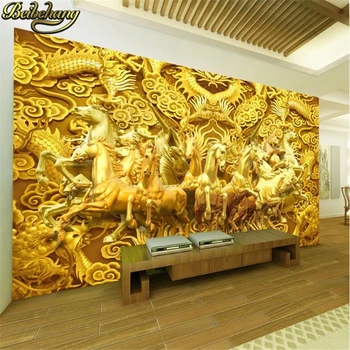 Beibehang Golden Dragon vlastné fotografie abstraktných de parede 3D nástennú maľbu, tapety na steny, 3 d krajinu veľké steny papier na stenu-papier