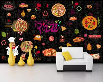Beibehang Vlastnej Osobnosti 3d tapeta Západnej reštaurácia pizza varenie priečelí pozadí nástenné maľby, 3d tapety