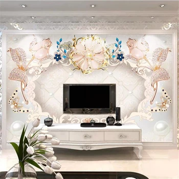Beibehang Vlastnú tapetu 3D nástenná maľba high-end šperky z drahých kameňov, interiérové steny 5d dekorácie maľby, tapety 8d abstraktných de parede