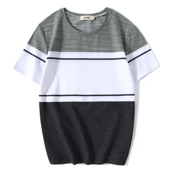 Belbello Nové pánske T-shirt v Lete Prekladané mužov nosenie, pánske krátke rukávy s okrúhly golier Pohodlné bavlnené tričko