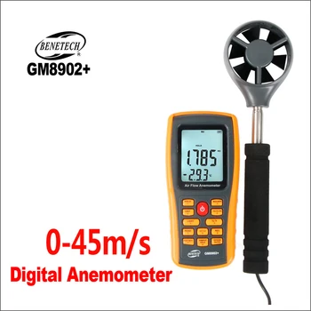 BENETECH Digitálny Anemometer Rýchlosť Vetra Merač množstva Vzduchu Teplota Okolia S USB Rozhraním GM8902+ 0-45M/S Anemometers