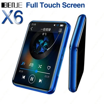 Benjie X6 plne Dotykový Displej MP3 Prehrávač 4GB 8GB Prehrávač Hudby S Vstavaný Reproduktor, FM Rádio, Video Prehrávač, E-book, Podpora TF Kariet