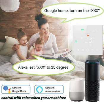 Beok Tuya Inteligentný Život Wifi Termostat pre Elektrické/Vody podlahového Vykurovania Domov Regulátor Teploty Pracovať s Alexa Domovská stránka Google