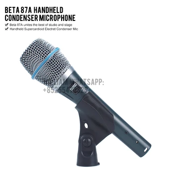 BETA 87 Kondenzátora BETA87A Kvalitné profesionálne Supercardioid Mikrofón Beta 87A Vokálne Karaoke Mikrofón BETA87 Ručné Microfone