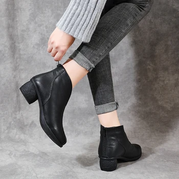 BEYARNE Originálne Kožené Zimné Topánky Ženy Chelsea Topánky Botičky Žena Členkové Topánky Topánky Platformu Botines Mujer