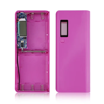 (Bez Batérie) DIY 5x18650 5V 2A Prenosné Batérie Banka Box prípade s LCD Displej Dual USB 2 Porty 18650 Batérie Prípade Držiteľ