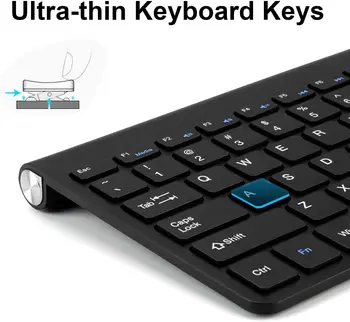 Bezdrôtová Mini Klávesnica Klávesnica USB Pre PC, notebook, TELEVÍZOR Počítač Gumy keycaps Ergonomické Tichý klávesnice