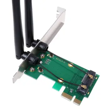Bezdrôtová Sieťová Karta, WiFi, Mini PCI-E Express PCI-E Adaptér 2 Anténa Vonkajšie PC