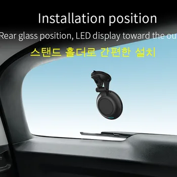 Bezdrôtové Auto Sign LED Lampa Zábavné Emócie Svetlo 18 Programovateľných Správy Doske Displeja Podpory APP Obrázok Siri