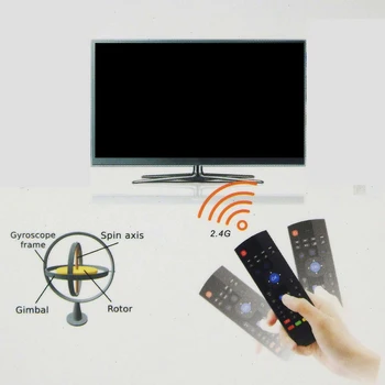 Bezdrôtové Klávesnice, Diaľkové Ovládanie Vzduchu Diaľkové Myš Pre TV Box Smart TV, PC Notebook, Projektor