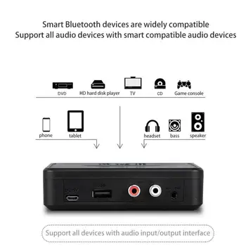 Bezdrôtové technológie NFC, Bluetooth 5.0 Prijímač 3.5 mm AUX HiFi Stereo Audio Adaptér Dongle Pre Auto Reproduktor Bezdrôtový Adaptér pre telefón, auto, televízor