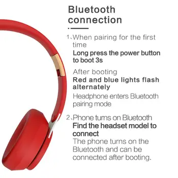 Bezdrôtový Bluetooth 5.0 Slúchadlá 3D Stereo Slúchadlá S Mikrofónom Headset Podpora TF Kariet FM Režim Skladacie Slúchadlá Pre Iphone Xiao