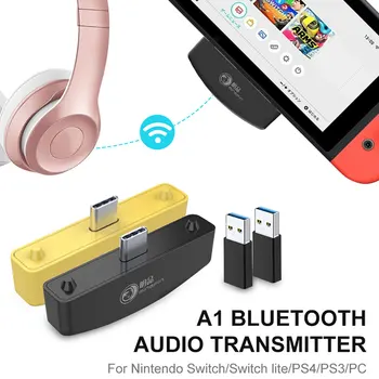 Bezdrôtový Bluetooth Audio USB Vysielač Adaptér Herné Audio USB vysielač pre NS Prepínač Lite PS4 PS3 Bluetooth Headset