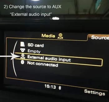 Bezdrôtový Bluetooth music Adaptér USB flash Disk, Kábel usb, MP3 na Audi A3 A4 A5 A6, Q5 Q7 AMI MMI 3G 3G+ VW MDI systém