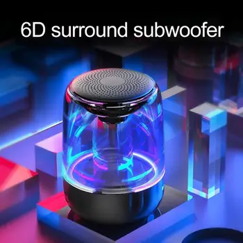 Bezdrôtový Bluetooth Reproduktor 6D Subwoofer Silný Vonkajší Basy HIFI FM Rádio S Variabilným LED Svetlo колонка беспроводная