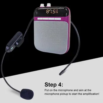 Bezdrôtový Mikrofón Headset Hlasové Zosilňovač, FM Vysielač Pre Vyučovanie Sprievodca Bezdrôtový FM Kondenzátora Headset Mikrofón