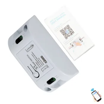 Bezdrôtový wifi smart home RF prepínač 433Mhz10A110V 220V Pracovať s Alexa a RF 86 stenu diaľkové ovládanie