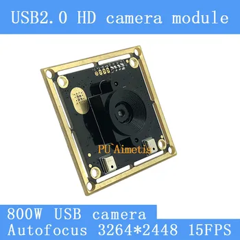 Bezpečnostné kamery USB 2.0 8MP 15FPS Auto Focus Dvojitý digitálny mikrofón SONY IMX179 UVC USB modul fotoaparátu pre Linux, Windows