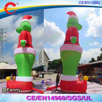 Bezplatné Dvere Poštovného! 9 m Vysoký Nafukovacie Obrie Vianočné Grinch cartoon Na Ozdobu