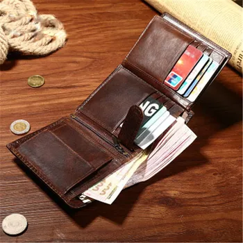 Bežné multi-card pozíciu krátke peňaženka, kabelka High-kvalitné pánske peňaženky pravej kože peniaze svorky