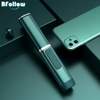 BFOLLOW 3 v 1 Hliníkový Selfie Stick Statív Nabíjateľná Bluetooth Mobilný Telefón Majiteľa Stánku na Youtube Facetime Zoom Stretnutie