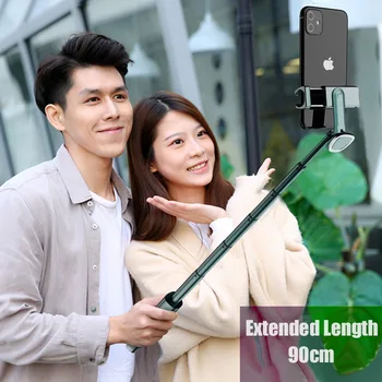 BFOLLOW 3 v 1 Hliníkový Selfie Stick Statív Nabíjateľná Bluetooth Mobilný Telefón Majiteľa Stánku na Youtube Facetime Zoom Stretnutie