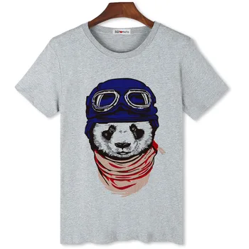 BGtomato ruky tlač panda t shirt osobnosti dizajn zvierat košele pôvodnej značky vtipné tričko mužov ležérny top tees