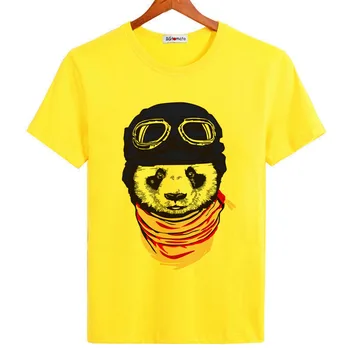 BGtomato ruky tlač panda t shirt osobnosti dizajn zvierat košele pôvodnej značky vtipné tričko mužov ležérny top tees