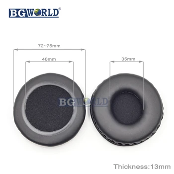 BGWORLD Výmenu veľkosti 73mm 75mm black DIY uší mušle slúchadiel vankúš upgrade kryt slúchadiel hubky headset časti 7,5 cm