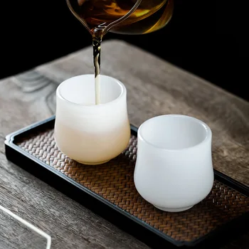 Biela Jade Porcelánu Teacup Master Pohár Jedno Sklo Šálku Čaju V Číne Kungfu Čaj Nastaviť Drinkware