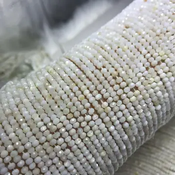 Biela sea shell roundel tvárou 2*3 mm pre KUTILOV, šperky, takže voľné korálky FPPJ veľkoobchod korálky prírody drahokam