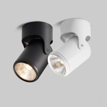 Biela Čierna Stmievateľné Rotujúce LED Svietidlá Povrchovú montáž Úprava KLASU AC85-265V 8W 10W 12W 15W LED Stropné Svietidlo Bodové svetlo