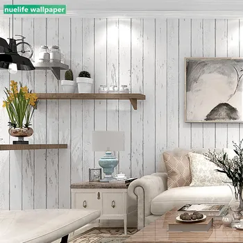 Biele pruhované imitácia dreva dosky vzor tapety spálne, obývacia izba, pracovňa jedáleň papier pozadí steny