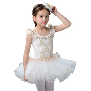 Biely Balet Labutie Jazero Kostým Krátky Rukáv Balerína, Oblečenie Pre Deti Detský Balet Tutu Šaty Čipky Balet Dancewear Pre Dievčatá