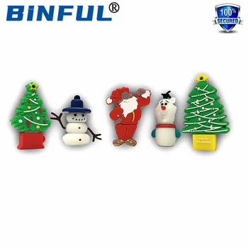 BINFUL USB 3.0 Autentické Vianočné tému usb flash disku, et 4G 8G 16 G 32 G 64GB 128GB 256G pero disk usb memory stick u diskov Darček