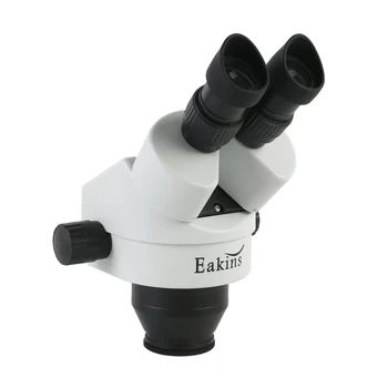 Binokulárne Mikroskopom Zväčšenie Kontinuálne Zväčšenie 7X-45X Stereo Mikroskopom Hlavy + WF10X/20 mm Veľké Pole Okulára