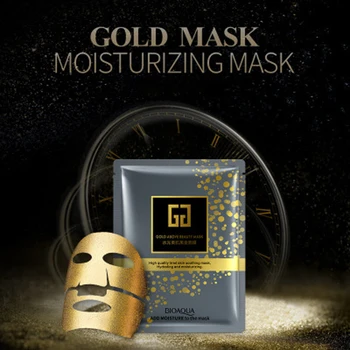 BIOAQUA 50Pcs Čierna Zlatá Pleťová Maska Hydratuje Hydratačné Masku na Tvár Beauty Anti-aging Anti Wrinkle Tvár Starostlivosť o Pleť