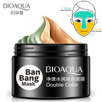 BIOAQUA Zákaz Bang Dvojité Farba Masku na Tvár Hydratačný Krém Na Tvár Hĺbkové Čistenie Pórov Kože, Akné Blackhead Ošetrenie Tváre Starostlivosť