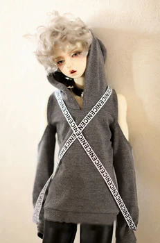 BJD bábiky oblečenie sivá biela čierna mikina s kapucňou na 1/3 1/4 1/6 BJD SD17 Strýko SSDF bábika Rosy ramenný kabát