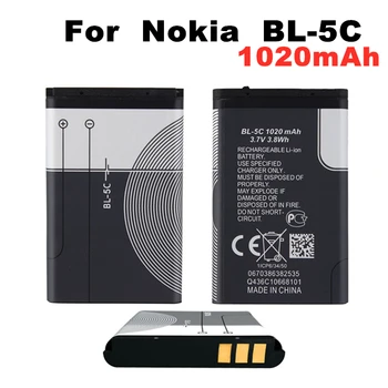 BL-5C Li-Po 3,7 V 1020mAh Batéria BL-5C BL 5C Pre Nokia 6267 6270 6330 6555 6600 6620 6630 1100 1101 1110 1112 1208 1600