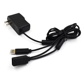 Black AC 100V-240V Napájanie EÚ Pripojte Adaptér USB Nabíjanie Nabíjačky pre Microsoft Xbox 360 XBOX360 Kinect Senzor. ONLENY