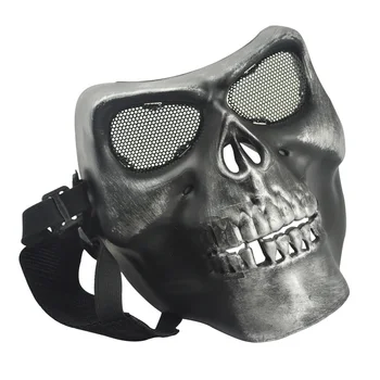 Black Airsoft Plnú Tvár Chrániť Smrti Lebky Bezpečnosti Maska Zväčšenie Zväčšenie Predaj jedného, ako je to Black Airsoft Plnú Tvár Chrániť Smrti